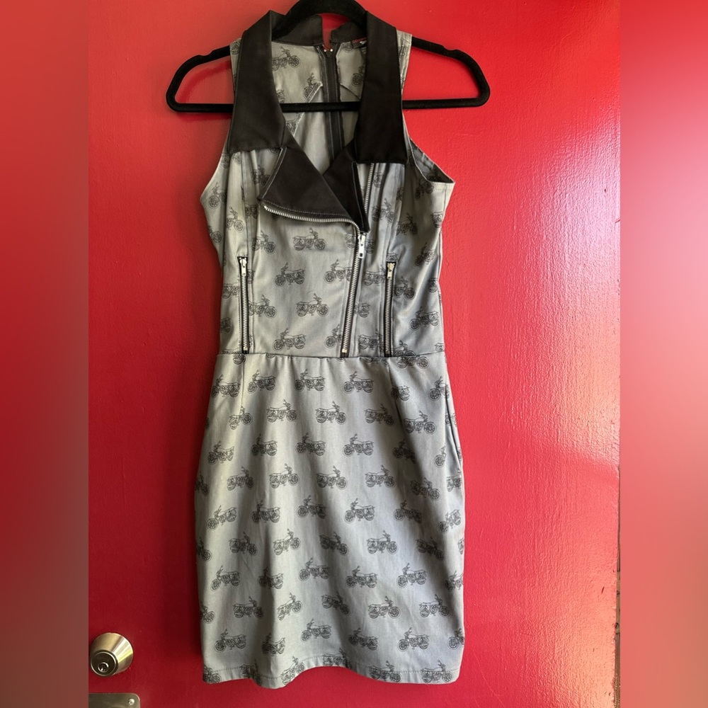 Switchblade Stilleto Motorcycle Pencil Dress